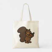 Eekhoorn met een eikel tote bag (Achterkant)