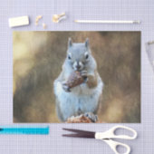 Eekhoorn met een pijnkanon tissuepapier (Craft)