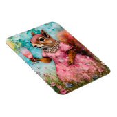 Eekhoorn met een roze jurk en een Drink Magneet (Rechterzijde)