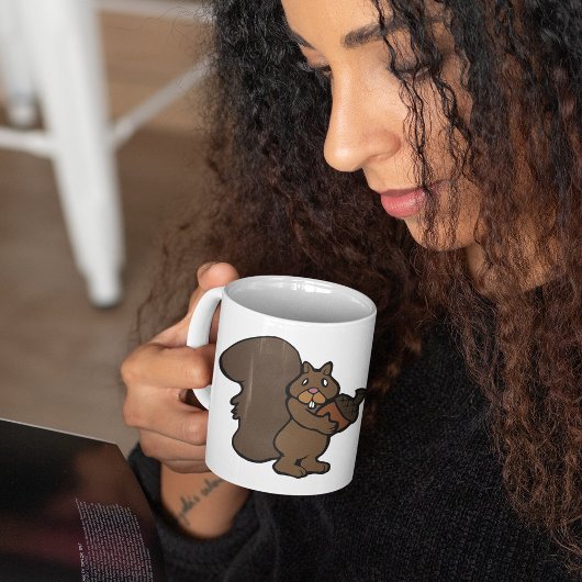 Eekhoorn met eikel Cute bosdier Koffiemok