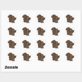 Eekhoorn met eikel Cute bosdier Ronde Sticker (Vel)