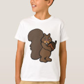 Eekhoorn met eikel Cute bosdier T-shirt (Voorkant)