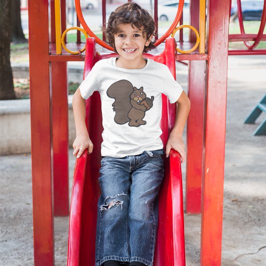 Eekhoorn met eikel Cute bosdier T-shirt