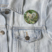 Eekhoorn met Eikel Knop Ronde Button 5,7 Cm (In situ)