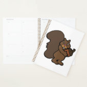 Eekhoorn met eikel knuffel bosdier planner (Display)