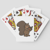 Eekhoorn met eikel knuffelig bosdier pokerkaarten (Achterkant)