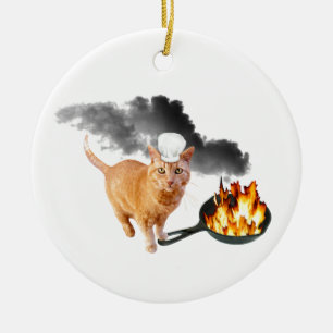 Eekhoorn met gekleurde Acorn Keramisch Ornament