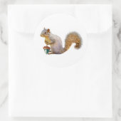 Eekhoorn met gekleurde eikel Stickers (Tas)