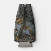 Eekhoorn met gloeiende ogen flesjeskoeler (Achterkant)