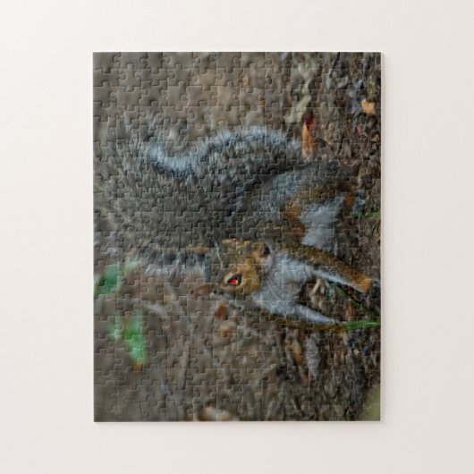 Eekhoorn met gloeiende ogen legpuzzel (Verticaal)
