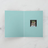 eekhoorn met grasklompkaart kaart (Binnen)