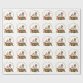 eekhoorn met hart inwikkelpapier cadeaupapier (Vlak)
