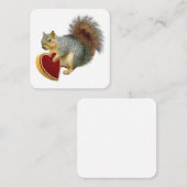Eekhoorn met hartdoos Mini Notitiekaartje (Voorkant / Achterkant)