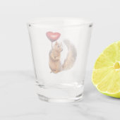 Eekhoorn met Heart Shot Glass Shot Glas (Achterkant)