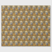 Eekhoorn met herfstmadeliefje cadeaupapier (Vlak)