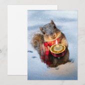 Eekhoorn met kaars kaart (Voorkant / Achterkant)