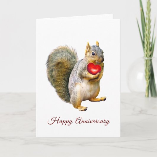 Eekhoorn met Kaart van het Jubileum van het hart (Voorkant)