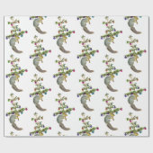 Eekhoorn met kerstboom inpakpapier (Vlak)