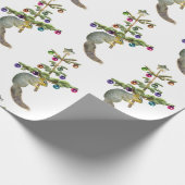 Eekhoorn met kerstboom inpakpapier (Hoek)