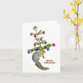 Eekhoorn met kerstboomKaart Kaart (Gele Bloem)
