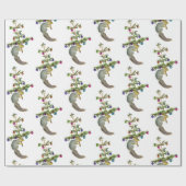 Eekhoorn met kerstboompapier cadeaupapier (Vlak)