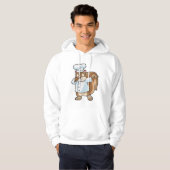 Eekhoorn met kook met kookschort hoodie (Voorkant volledig)