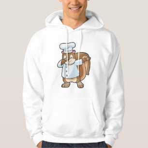 Eekhoorn met kook met kookschort hoodie