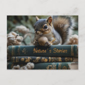 Eekhoorn met moer op Antiek boeken, het verhaal va Feestdagenkaart (Voorkant)