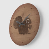 Eekhoorn met notenrustieke stijl grote klok (Hoek)