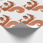Eekhoorn met nut cadeaupapier (Hoek)