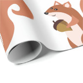 Eekhoorn met nut cadeaupapier (Rol Hoek)