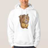 Eekhoorn met paarse ventilator hoodie (Voorkant)