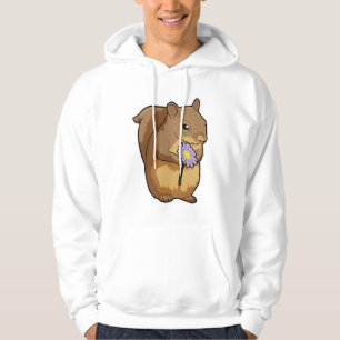 Eekhoorn met paarse ventilator hoodie