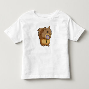 Eekhoorn met paarse ventilator kinder shirts