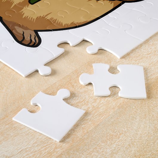 Eekhoorn met paarse ventilator legpuzzel (Zijkant)