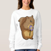 Eekhoorn met paarse ventilator trui (Voorkant)