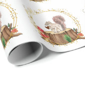 eekhoorn met papier voor het inpakken van hart (Rol Hoek)