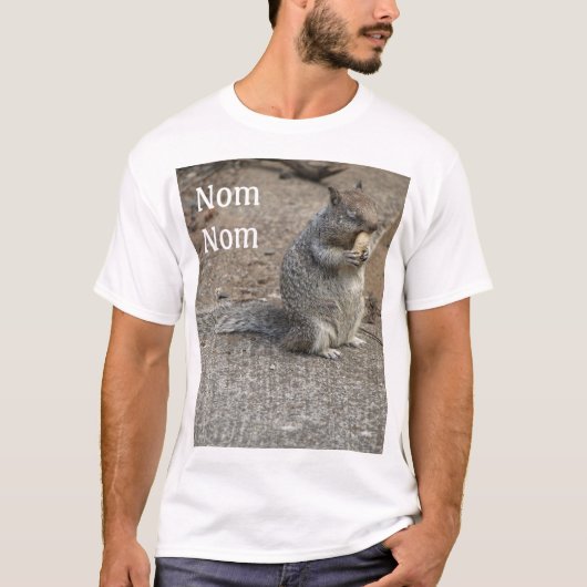 Eekhoorn met Peanut Nom Nom T-shirt (Voorkant)