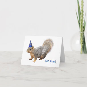 Eekhoorn met Pet van de partij Birthday Kaart