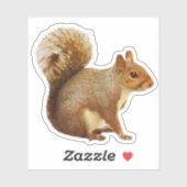 Eekhoorn met pluimstaart Sticker (Vel)