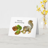 Eekhoorn met Poison Oak Jubileum Kaart (Gele Bloem)