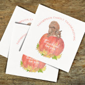 Eekhoorn met pompoen Thanksgiving Servet