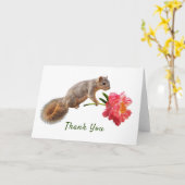 Eekhoorn met pony Hartelijk dank Kaart (Gele Bloem)