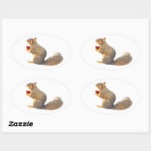 Eekhoorn met Rode Hart Stickers (Vel)