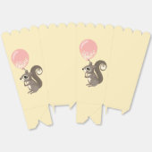 Eekhoorn met roze ballon popcorn bedankdoosjes (Ongevouwen)