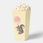 Eekhoorn met roze ballon popcorn bedankdoosjes (Popped)