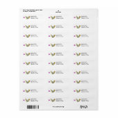 Eekhoorn met roze tulp adreslabels etiket (Full Sheet)