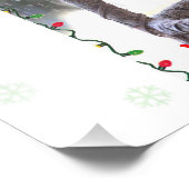 Eekhoorn met Santa Hat Foto Afdruk (Hoek)