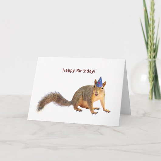Eekhoorn met Star Pet Birthday Kaart (Voorkant)