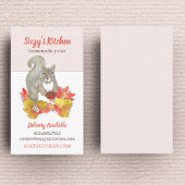 Eekhoorn met taartbakkerij visitekaartje